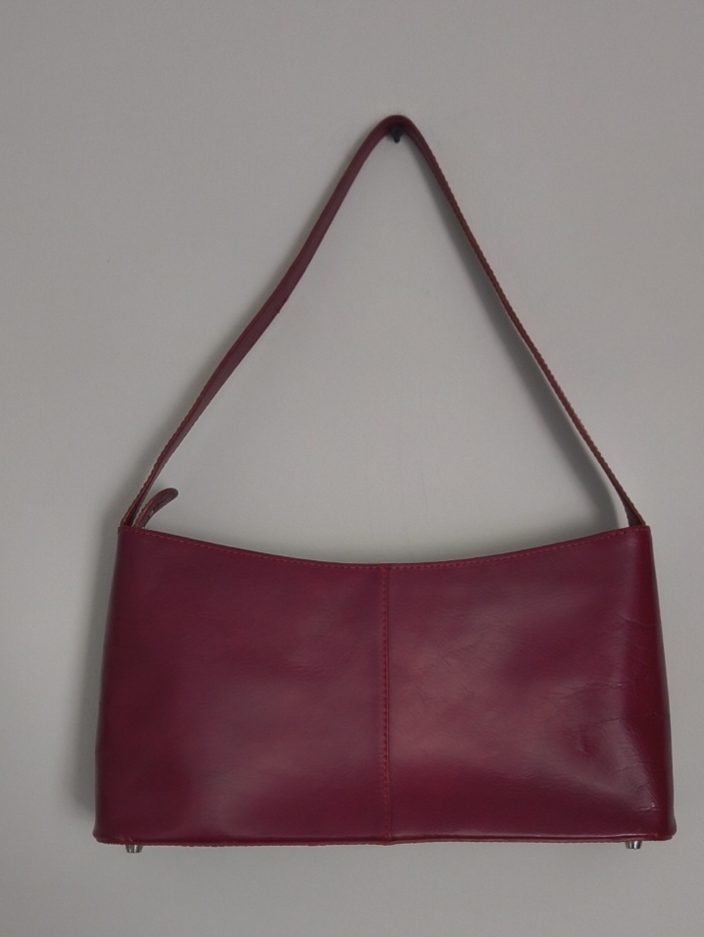 Chic Cherry Red Monsac Leather Handbag